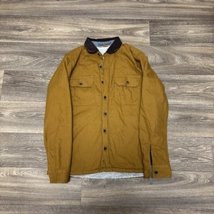 Tailor Vintage Herren Braun Canvas Jacke Shacket Größe M Sherpa Gefüttert - Bild 1 von 7