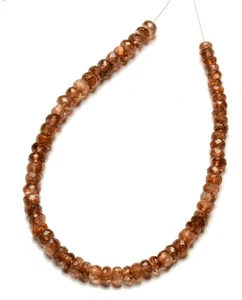 Natural Andalusite Gems 4 to 5 mm Size Faceted Rondelle Shape Beads 8" Strand - Picture 1 of 6