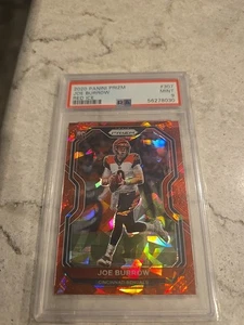 Joe Burrow 2020 Prizm Red Ice Prizm Rookie RC Cincinnati Bengals #307 PSA 9 - Foto 1 di 3