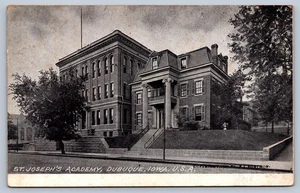 Dubuque Iowa St. Joseph's Academy c.1907 Postkarte - Bild 1 von 2