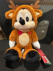 Disney Store Mickey Mouse Plüschtier Weihnachten 2025 Rentier Kostüm Urlaub Neu - Bild 1 von 8