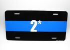 THIN BLUE LINE POLICE METAL CAR LICENSE PLATE. TWO ASTERISKS K9 UNIT 2* K-9