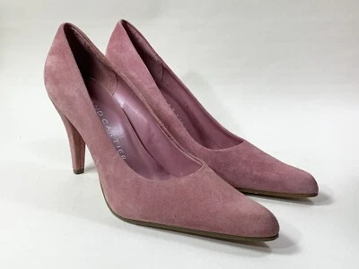 Roland Cartier Dusky Pink Suede Almond Toe Court Shoe 3.25 Tapered Heel UK 3 - Image 1 of 4