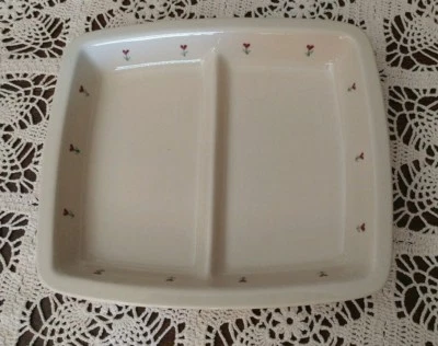 Plato para servir rectangular dividido Hartstone Pottery PROVINCIAL POSY 10" Foto 1 de 3