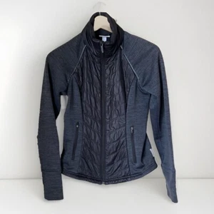 Zella Black And Gray quilted Zip Jacket - Picture 1 of 8