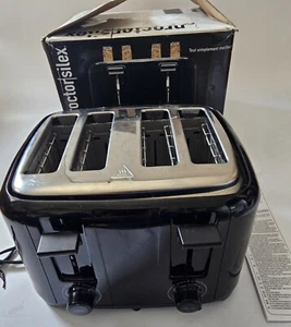 Proctor Silex 4 Slice Toaster with Extra Wide Slots, Cool-Touch Walls. Black - Picture 1 of 9