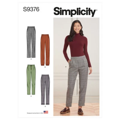Simplicity Pattern S9376 | Misses Pants 4 Styles | Sizes 6-14 & 16-24 NEW SEASON - Image 1 of 4