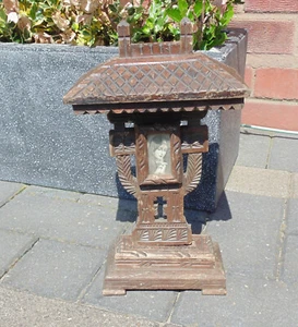 (#1545) old wooden tramp folk art religious icon cross  (Pick up/post world) - Picture 1 of 10