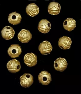 20Pz Perline Acriliche A Forma Di Rosa Oro Da 12Mm Per Fai Da Te - Bild 1 von 2
