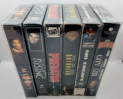 Vintage LOT of 6 (VHS) Predator Outbreak Con Air No Escape The Mummy Black Moon! - Image 1 of 4