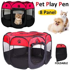 8 Panel Pet Tent Playpen Dog Kennel Cat Crate Portable Tent Puppy Dog Playpen