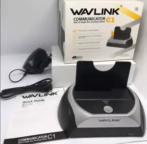 Wavlink Communicator C1 USB 2.0 Single Bay Docking Station 2.5 3.5 SSATA HDD SSD - Picture 1 of 3