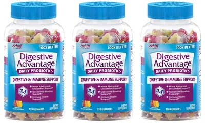 PACK 3 - Schiff Digestive Advantage Daily Probiotic 120 gomitas ¡¡NUEVO!!! Foto 1 de 4
