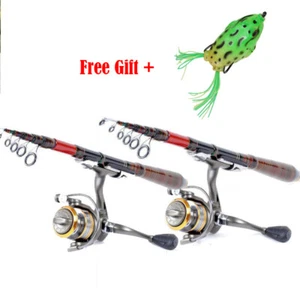 Professional Carbon Fiber Telescopic Fishing Rod Travel Spinning Rod Pole 2.1m - Picture 1 of 14