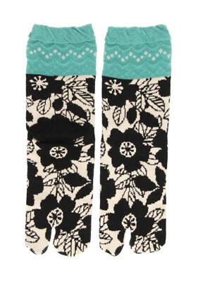 Tabi Calcetines Japoneses Dos Punteras Calcetines por KUROCHIKU Patrón Rosa Salvaje Foto 1 de 4