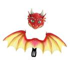 Kids Dragon Costume Dinosaur Mask Wing Sets Festival Cosplay 3D Dragon Wing