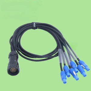 Electrical Breakout 19Pin Socapex To Powercon Cable with Cable Tie - Picture 1 of 8