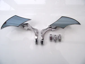 Espejos laterales triángulo diamante espejos retrovisores retrovisores personalizados triciclo chop - Imagen 1 de 7