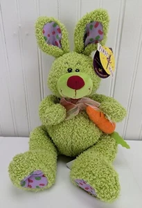 First and Main Green Bixby Bunny Plush 12" Stuffed Animal Holding Carrot Easter - Picture 1 of 12