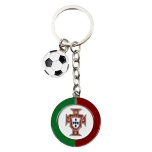 Portugal National Team Round Keychain with Soccer Ball - Picture 1 of 1