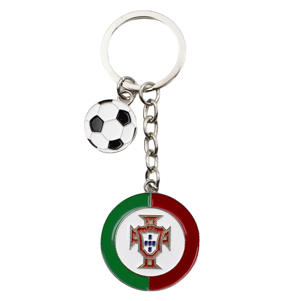 Portugal National Team Round Keychain with Soccer Ball - Image 1 of 1