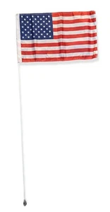 JLP 3.5 Ft Tall 12x19 In 1/4 In Pole ATV Whip Flag Glamis Amercan USA Flag - Bild 1 von 6