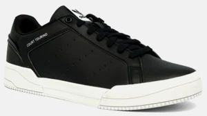 Adidas Court Tourino scarpe da ginnastica uomo taglia UK 7,5 - 11,5 nero bianco H02176 - Foto 1 di 19