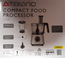 Ambiano Compact Food Procesor 1.5L and Glass Blender 1.5L 500watts Brand New