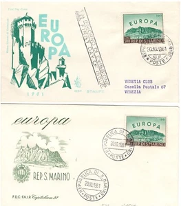 SAN MARINO EUROPA Sc# 490 PAX FDC ILLUSTRATED COVER 500 LIRA STAMP LOT(SANM 95) - Picture 1 of 1