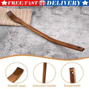 Pratical Convenient Anti Itching Wooden Back Scratcher Extended Curved Handle - Picture 1 of 7