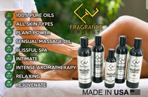 Massage & body Oil Scent Hydrates Skin Rejuvenates Relaxing Sensual Therapeutic - Picture 1 of 47