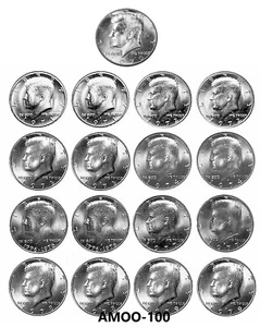 1970 - 1979 P D S - Juego de 26 monedas de medio dólar Kennedy de prueba y P y D - Imagen 1 de 2