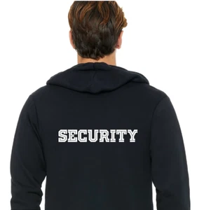 Zip up Hoodie Heavy Jacket Printing SECURITY on Back & Logo on Front Left Side - Imagen 1 de 5