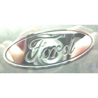 Ford Silver Chrome Sticker 60mmx24mm Vinyl Metallic Logo Exterior Car Body Part