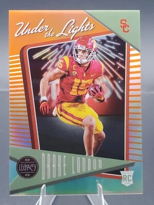 2022 Panini Legacy Drake London Under The Lights Orange #UL-9 Falcons 135/149 - Image 1 of 2