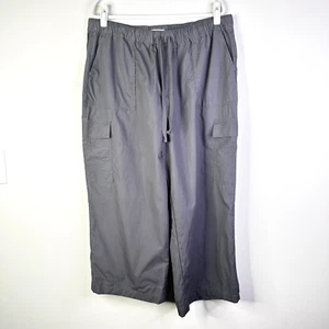 Sonoma Hose Damen XXL grau Cargo Gummibund weites Bein 100% Baumwolle Boho Neu ohne Etikett - Bild 1 von 9