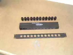 Strain Relief Solid Body 12 Port 1U 19" Rack Mount D Type Connectors - Picture 1 of 1