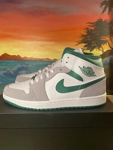 AirJordan 1 SE Mid Grey Pine Green {DC7294-103} Men’s Size 10 - Picture 1 of 12