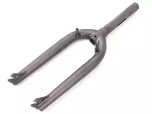 KHE PLASM BMX Fork 20" Hi-Ten U-Brake AFFIX 2.51lbs 1 1/8" 10mm Grey - Picture 1 of 7