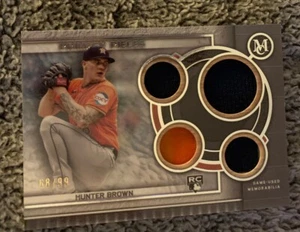 Hunter Brown Baseball Card Game Patch Spppqr-hb Population 99 Gradable - Picture 1 of 3