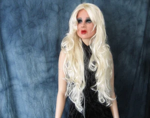 Frauenmaske MARILYN +WIMPERN +LANGE PERÜCKE - weibliche Latex Gummi Maske Sissy - Bild 1 von 9