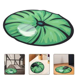  Tappetino da banco per ufficio con design di foglie di loto verde ideale per - Foto 1 di 12