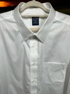 Brooks Brothers Button up Long Slv Dress Shrt Men 19 34/35 No Iron Supima Cotton - Picture 1 of 12