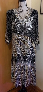 Vintage Iris Heavily Beaded Sequin Skirt Suit 2 PC Med/Large - Picture 1 of 10