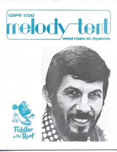 LEONARD NIMOY "Fiddler On the Roof" Program Cape Cod Melody Tent 1971 - Picture 1 of 1