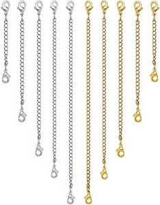 OHINGLT Necklace Extender 10Pcs Gold & Siver - Picture 1 of 6
