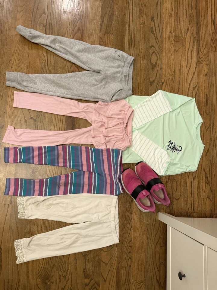 Girl Fall Winter Lot Of 6. Pants, Shirt, And Shoes Size 6 , Clothes Size 8/10 - Image 1 of 4