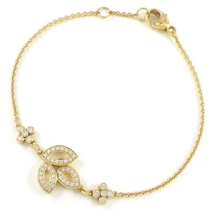 Pulsera HARRY WINSTON Racimo de Lirios Mini BRDYSM1MLC Hoja 47P Diamante 750YG - Imagen 1 de 12