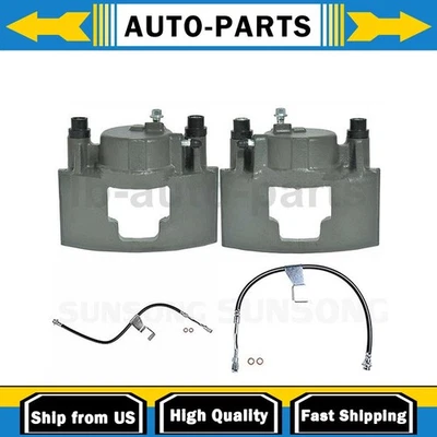 4 Piece Brake Caliper Set with Hoses Fits Chevrolet K1500 Suburban 6.5L_ - Image 1 of 4