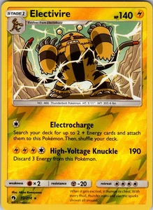 Electivire Rare SM - Lost Thunder Reverse Holo 72/214 Near Mint - Foto 1 di 2